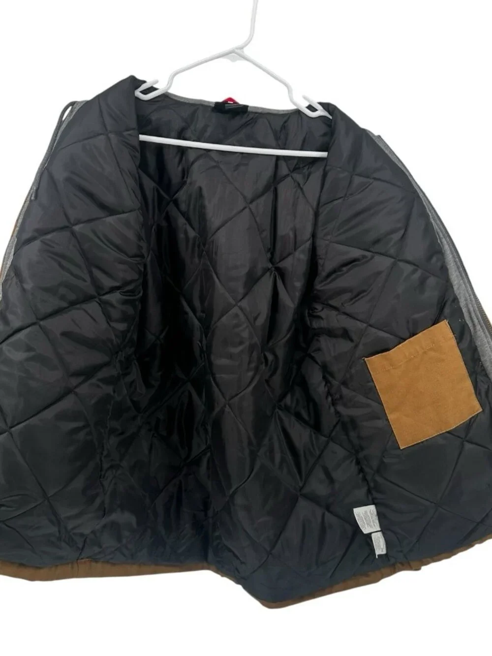 Dickies Jacket Mens M Brown Duck Canvas Hooded Coat Workwear Full Zip Adult